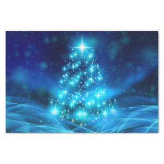 Ethereal Blue Christmas Tree Tissue Paper