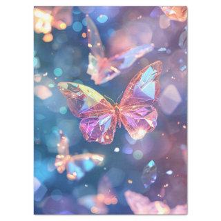Ethereal Crystalline Butterflies Decoupage Tissue Paper