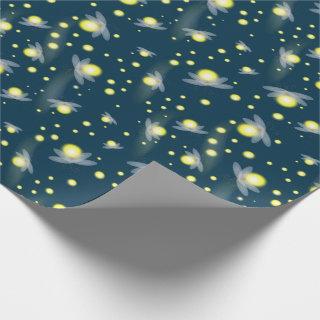 Ethereal Glowing Fireflies at Night Pattern