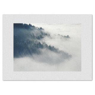 Ethereal misty forested mountain tissue paper