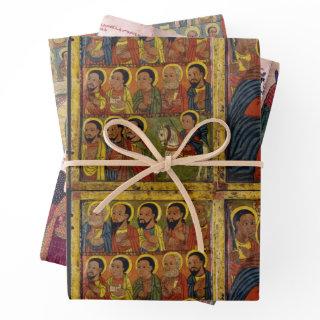 Ethiopian Black Madonna and Child with Saints  Sheets