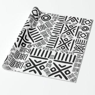 Ethnic African Pattern- Black and White #8