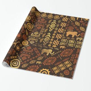 Ethnic African Pattern- browns and golds #12