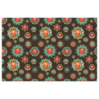 Ethnic Brooches Seamless Pattern Tissue Paper