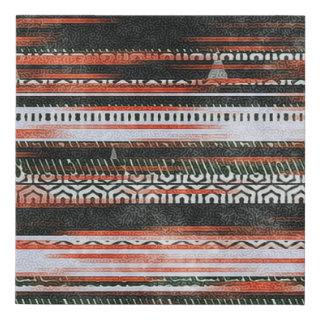 Ethnic tribal stripes: rug design. faux canvas print