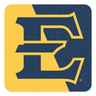 ETSU Buccaneers  Color Block Distressed Square Sticker