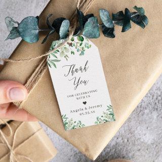 Eucalyptus Leaves Elegant Greenery Thank You Gift Tags