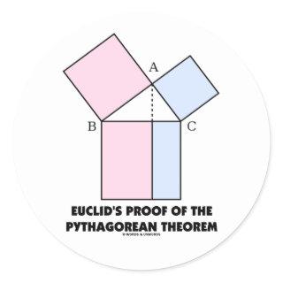 Euclid's Proof Of The Pythagorean Theorem Classic Round Sticker