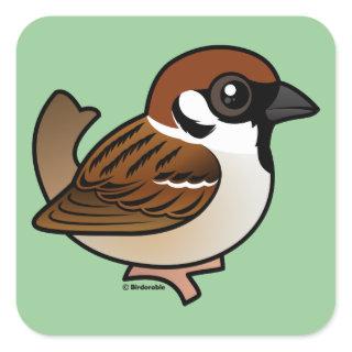 Eurasian Tree Sparrow Square Sticker