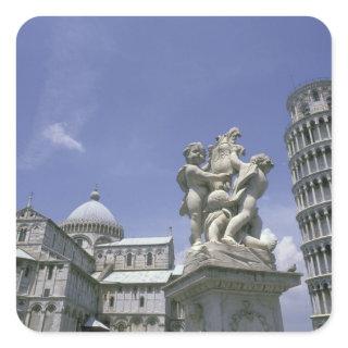 Europe, Italy, Pisa, Leaning Tower of Pisa Square Sticker
