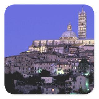Europe, Italy, Tuscany, Siena. 13th C. Duomo and Square Sticker