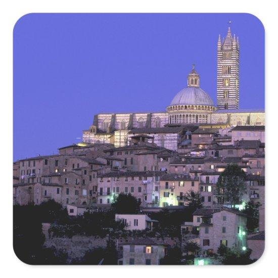 Europe, Italy, Tuscany, Siena. 13th C. Duomo and Square Sticker