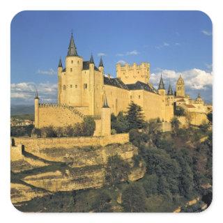 Europe, Spain, Segovia. The imposing Alcazar, Square Sticker