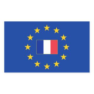 European Union France Rectangle Sticker
