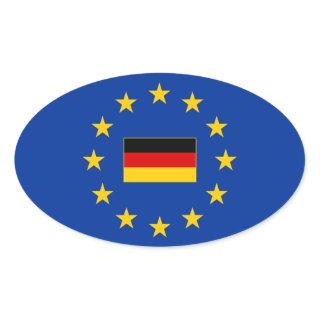 European Union Germany Oval Sticker