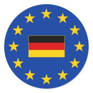 European Union Germany Round Sticker