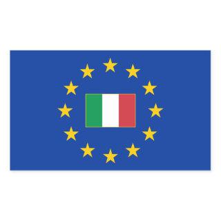 European Union Italy Rectangle Sticker