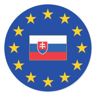 European Union Slovakia Round Sticker