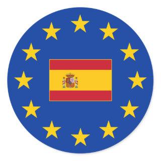 European Union Spain Round Sticker