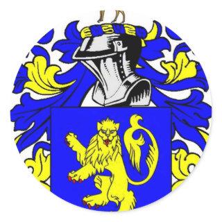 Evans Coat of Arms Classic Round Sticker