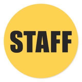 Event Staff Security Crew Gear Classic Round Sticker