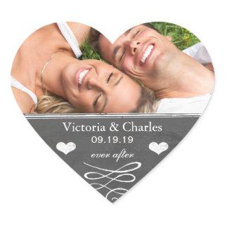 Ever After Chalkboard Wedding Save the Date Seal