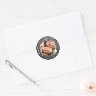 Ever After Chalkboard Wedding Save the Date Seal