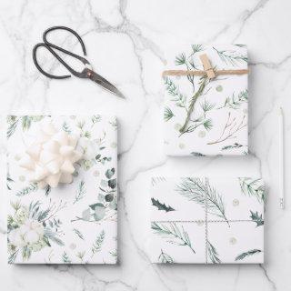 Evergreen & Cotton Flowers Elegant  Sheets