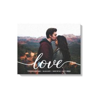"Everlasting Love" Personalized Wedding Welcome Ca Canvas Print