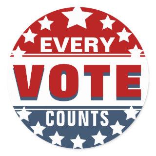 Every Vote Counts Classic Round Sticker