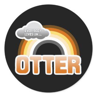 Everybody Loves an Otter Classic Round Sticker