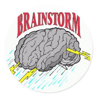 everyone has brainstorms. classic round sticker