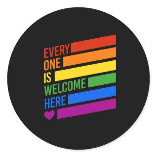 Everyone is Welcome Here Classic Round Sticker