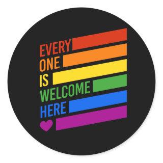 Everyone is Welcome Here Classic Round Sticker