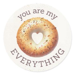 Everything Bagel Seasoning 'You Are My Everything' Classic Round Sticker