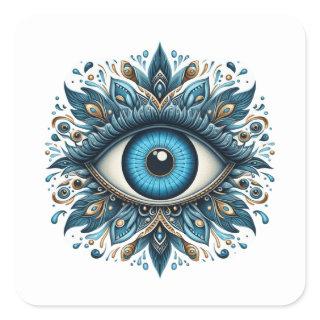 Evil eye square sticker