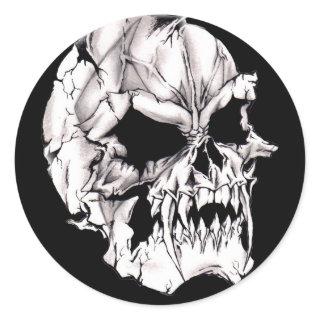 Evil Vampire Skull Classic Round Sticker
