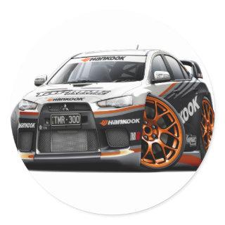 Evo Race Car Classic Round Sticker