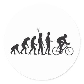 evolution bicycle classic round sticker