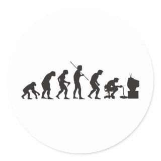 Evolution of Video Games Gaming Gamer Classic Round Sticker