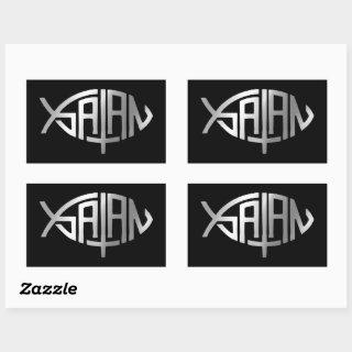 Evolution - Satan + Rectangular Sticker