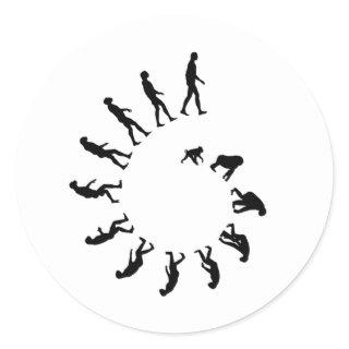 Evolution Spiral Classic Round Sticker