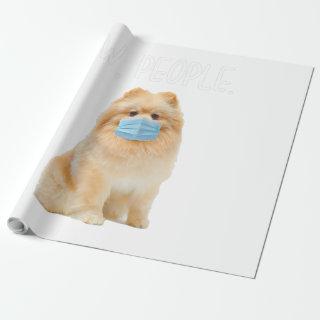 Ew People Pomeranian Dog Wearing A Face Mask