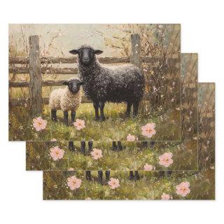 Ewe and Lamb Spring Sheep Art Decoupage  Sheets