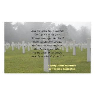 Excerpt From Horatius  Rectangular Sticker