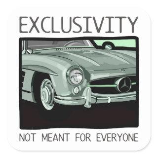 Exclusivity and wealth - old Gullwing classic car Square Sticker