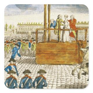 Execution of Marie-Antoinette Square Sticker