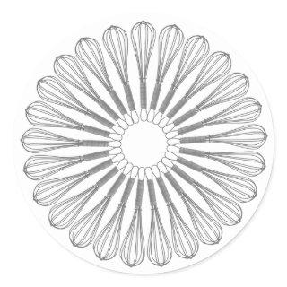 Executive Chef Culinary,  Whisk Classic Round Sticker