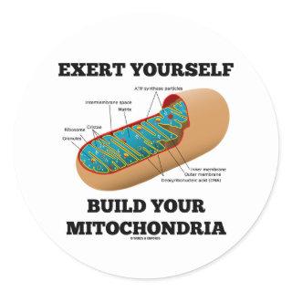 Exert Yourself Build Your Mitochondria Classic Round Sticker