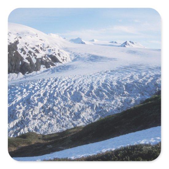 Exit Glacier in Kenai Fjords National Park, Square Sticker